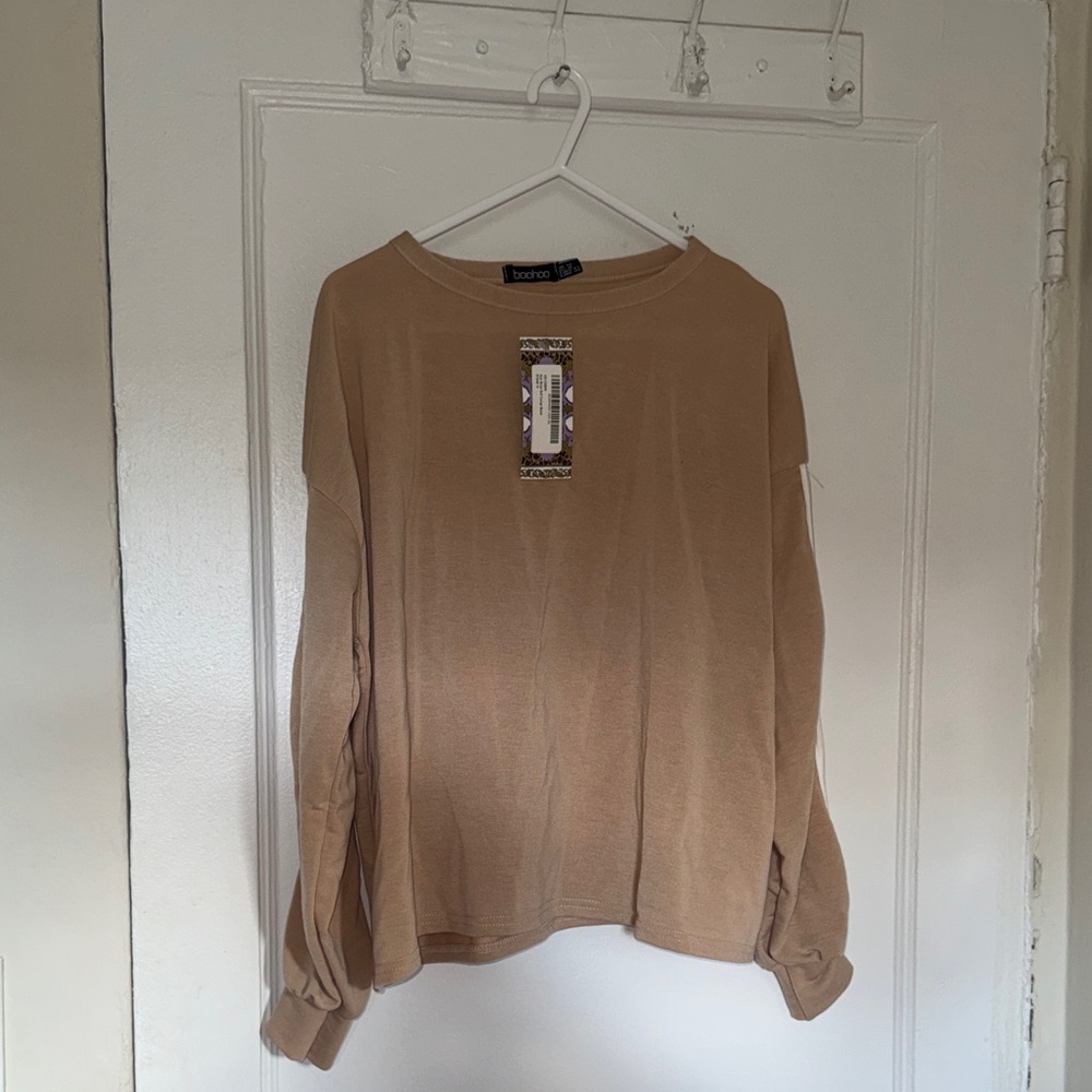 light pink/tan long sleeve top